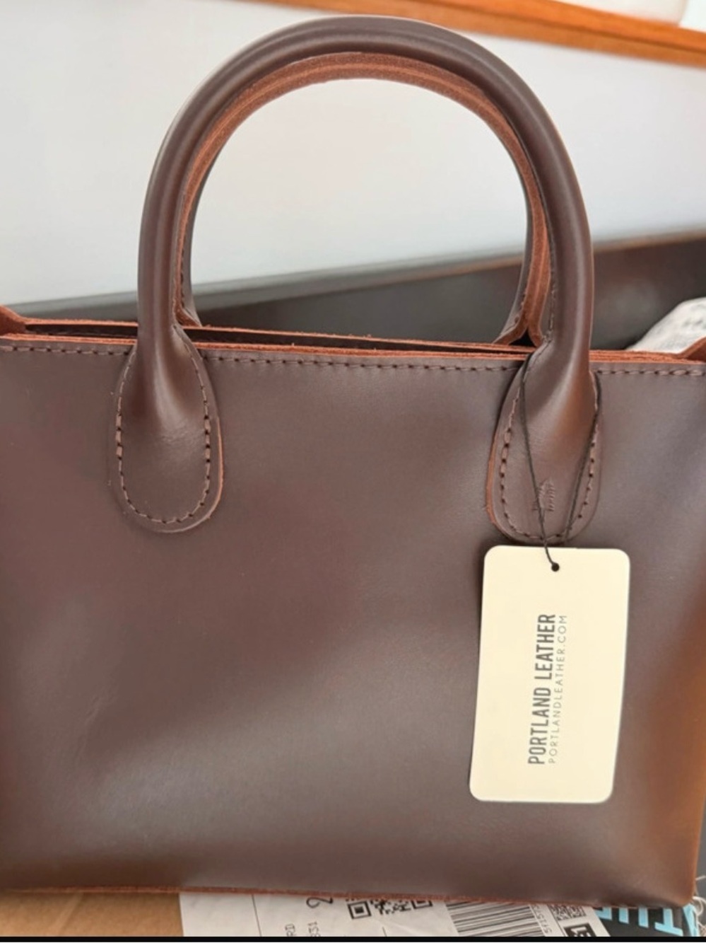 Portland Leather Goods Grizzly Raindrop Leather Handbag